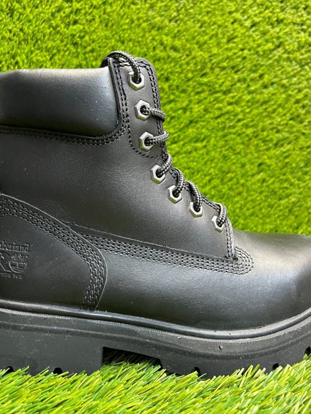 Timberland PRO Sawhorse 6" Mens Size 4 Black Composite Toe Safety Work Boots